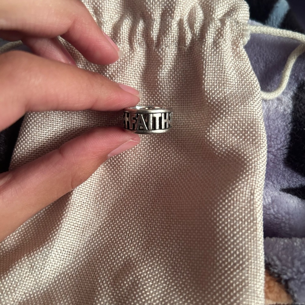 James Avery Silver 'Faith' ,‘Hope’ ,and ‘Love’ Band Ring